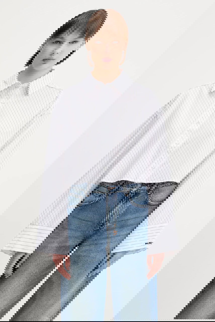 Риза Ksubi KSUBI Cropped Astra Relaxed Fit Shirt Бяло | WSP25SH004, 0
