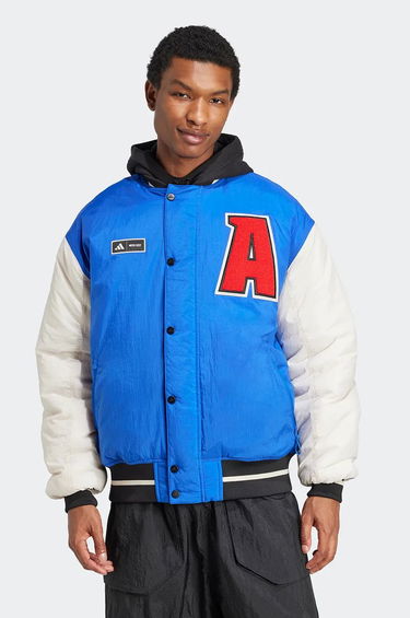 Яке бомбър adidas Originals adidas x Moon Boot Varsity Jacket Синьо | IY8048, 2