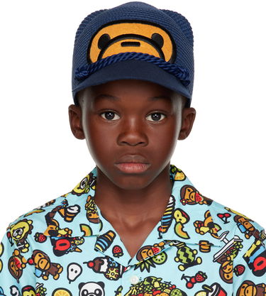 Шапка с козирка BAPE Milo Blade Cap Синьо | 002CPJ303005K, 0