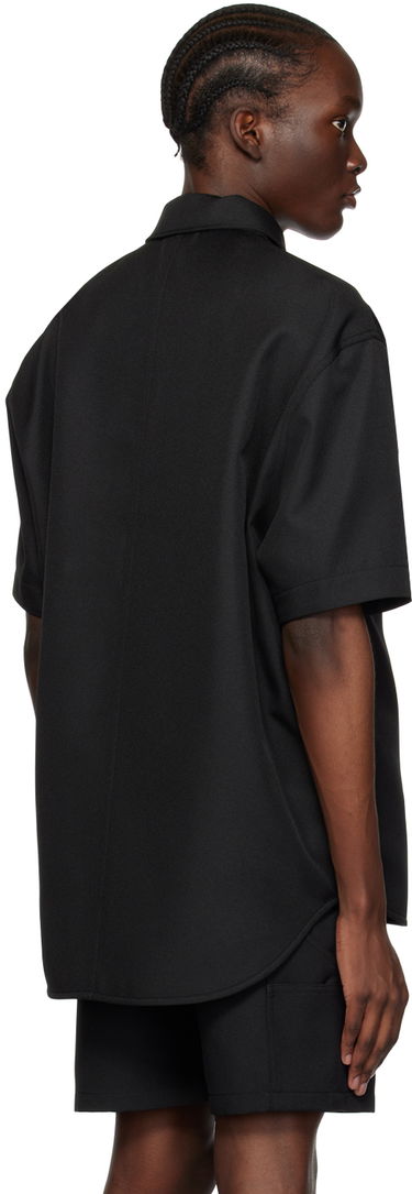 Риза Courrèges Short Sleeve Button-Up Shirt Черно | 123CCH023PL0056, 2