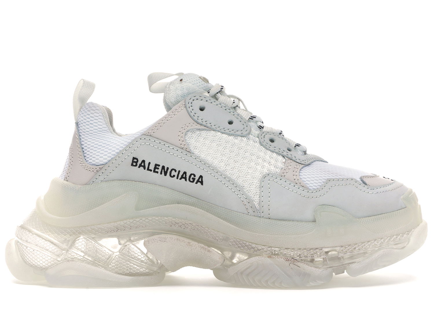 Кецове и обувки Balenciaga Triple S White Clear Sole W Сиво | 544351W09E19000, 0
