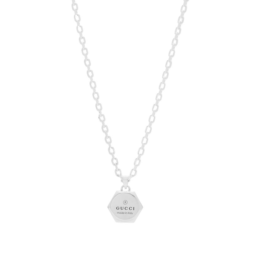 Колие Gucci Trademark Hexagonal Necklace "Silver" Металик | YBB77917500100U