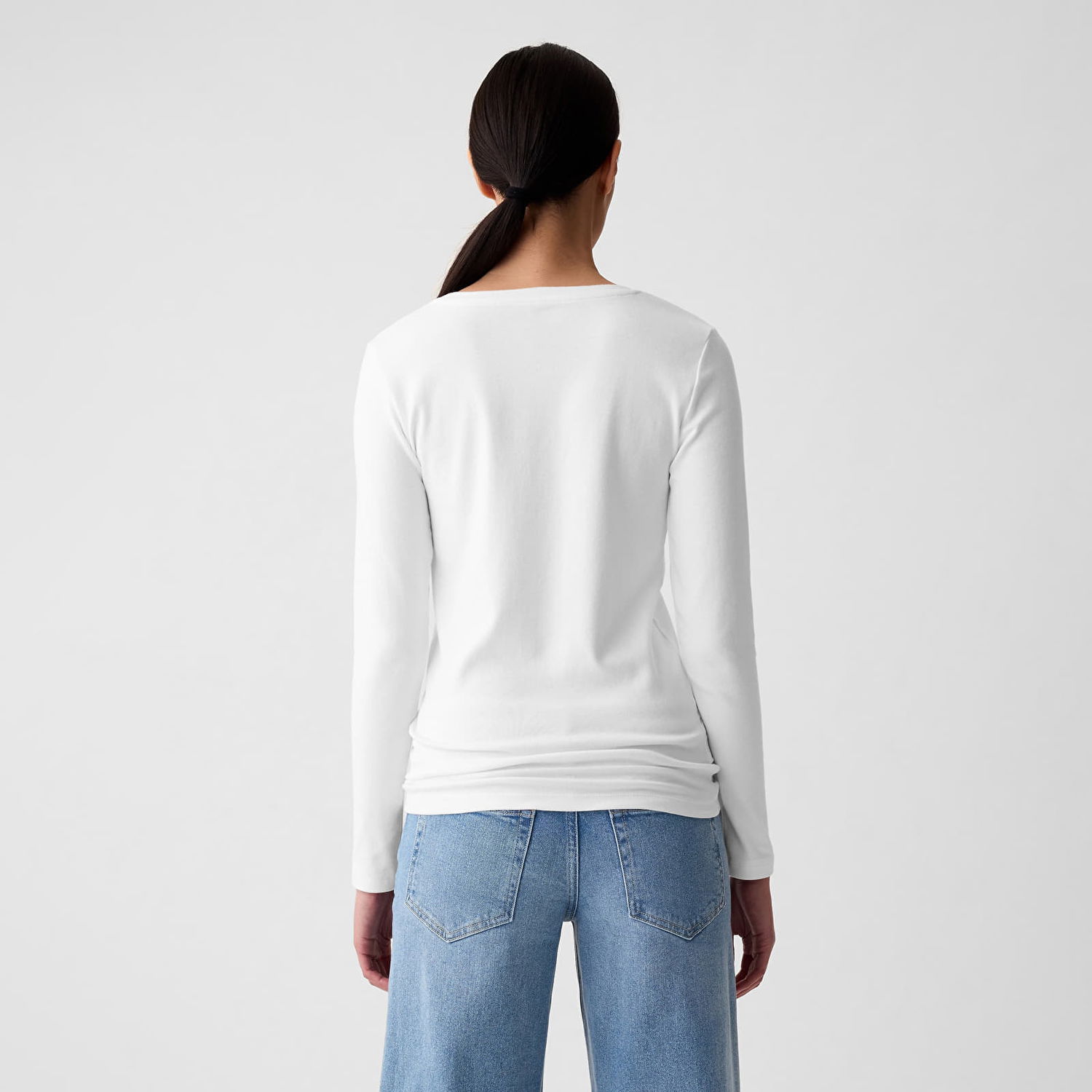 Тениска GAP T-shirt Modal Crew Fresh White XS Бяло | 540609-04, 1