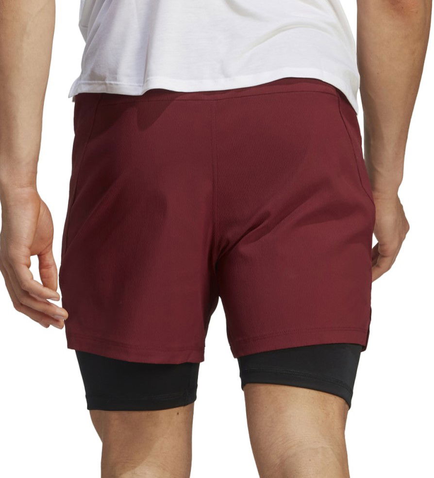 Къси панталони adidas Originals 2-in-1 Training Shorts Бургунди | il1394, 0
