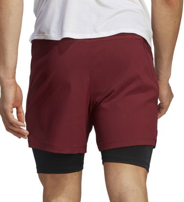 Къси панталони adidas Originals 2-in-1 Training Shorts Бургунди | il1394, 0