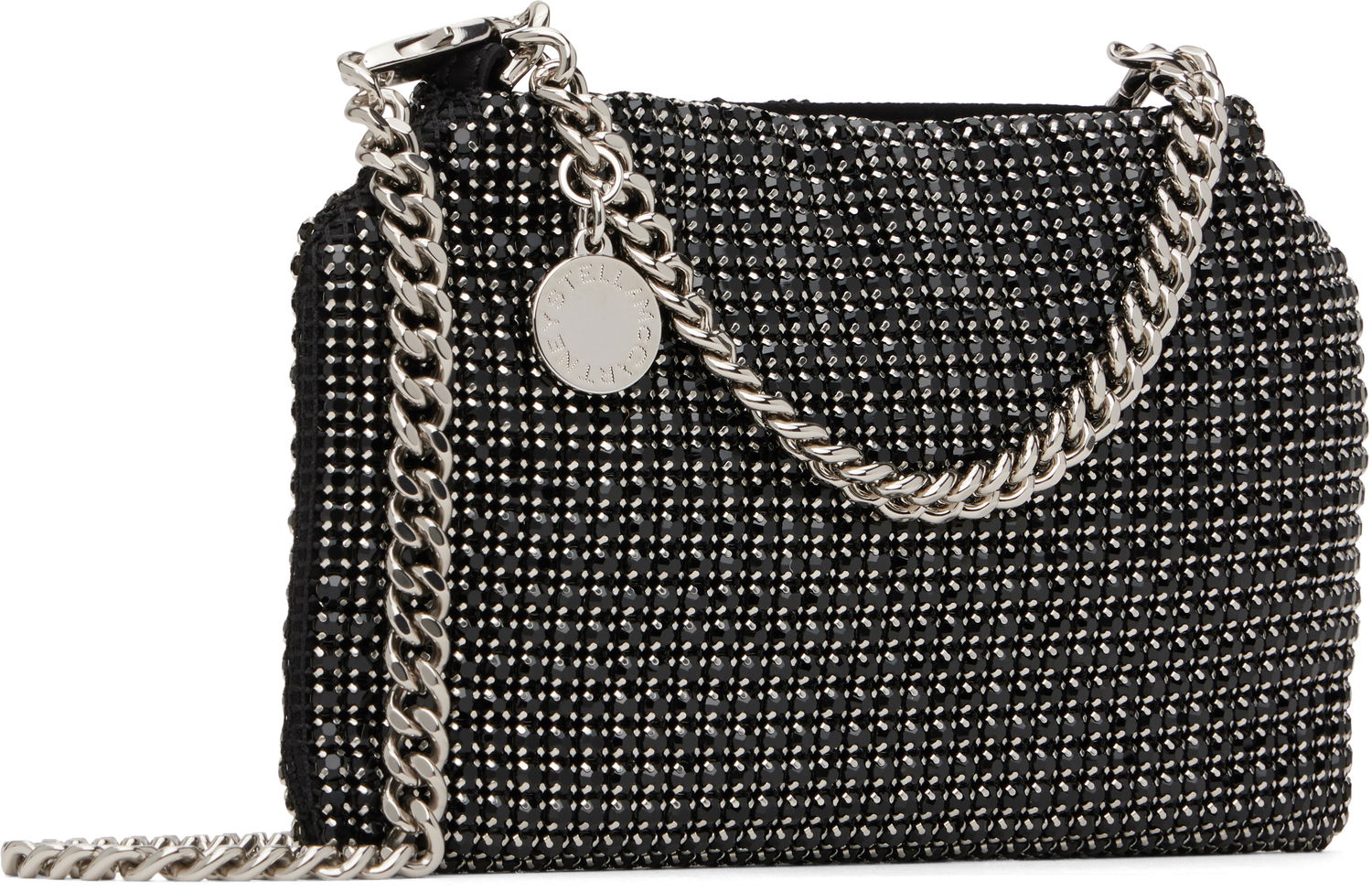 Дамска чанта Stella McCartney Stella McCartney Falabella Crystal Mesh Shoulder Bag Черно | 7B0101WP0413, 1