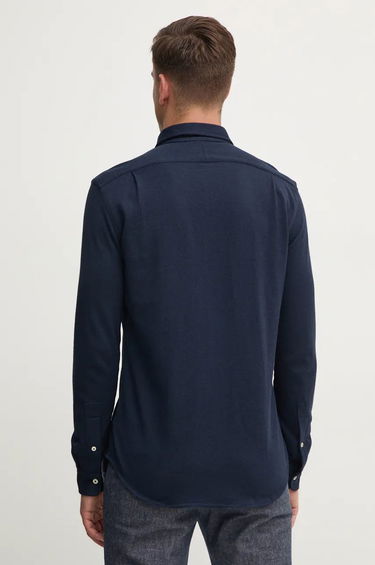 Риза Polo by Ralph Lauren Slim Fit Cotton Shirt with Classic Collar Тъмно синьо | 710958122, 3