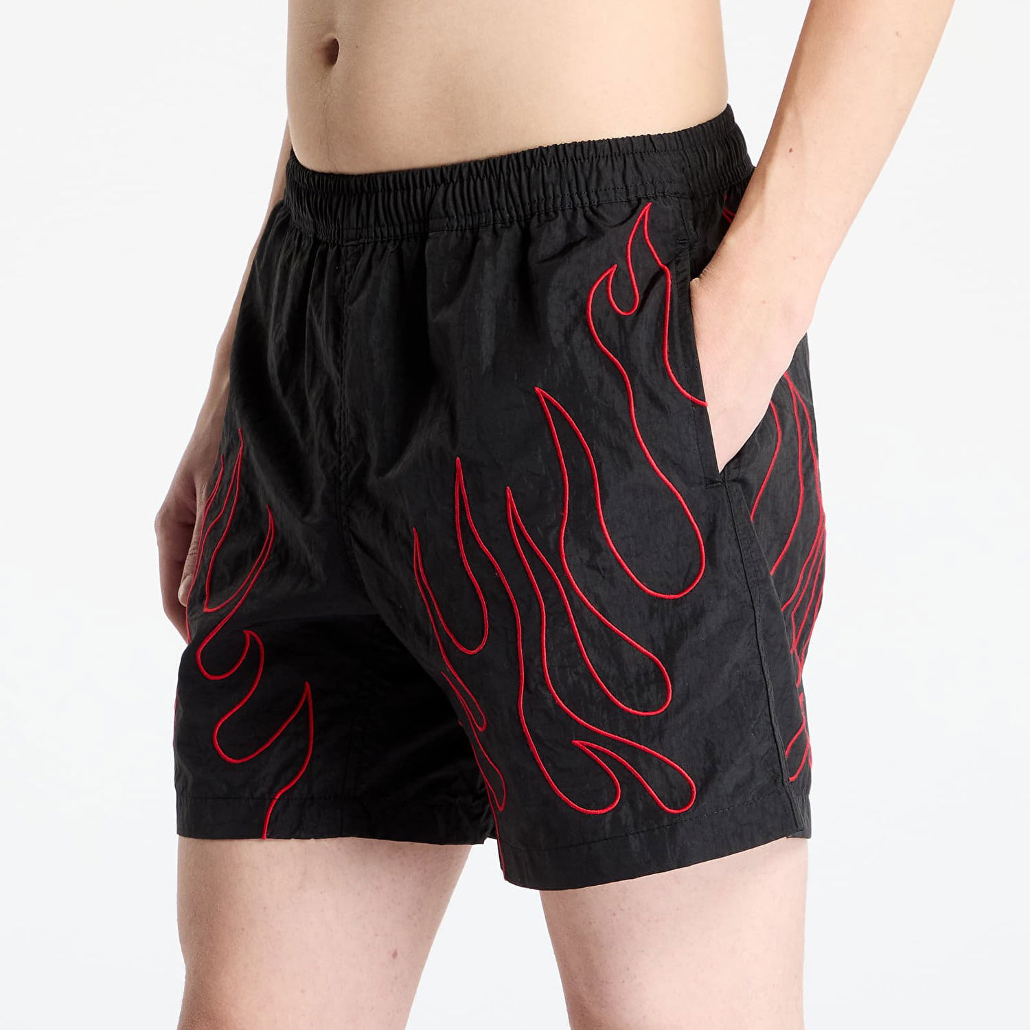 Къси панталони Pleasures Pleasures Fiery Running Shorts Черно | P25SP033 BLACK, 1