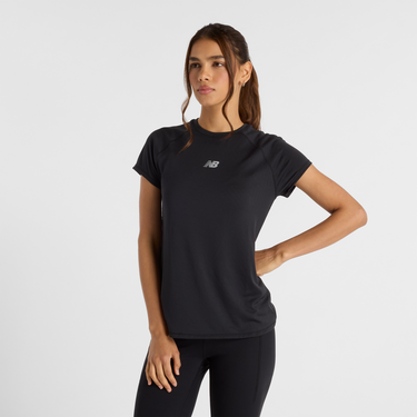 Тениска New Balance Women's Training T-Shirt Черно | NBWT51223BK, 0