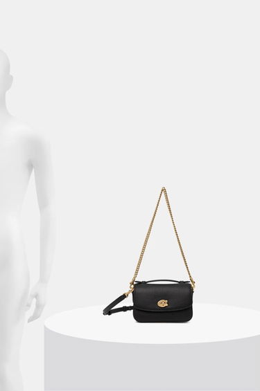 Чанта през рамо Coach Leather Crossbody Bag Черно | CW565, 6