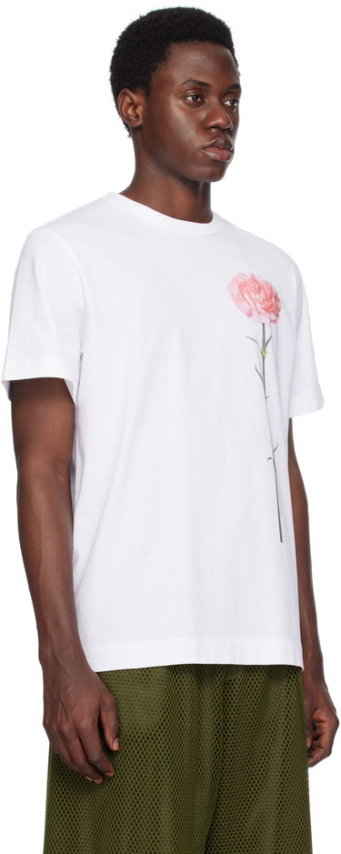 Тениска Simone Rocha Simone Rocha Carnation Print T-Shirt Розово | 5195P32A-M 0569, 4