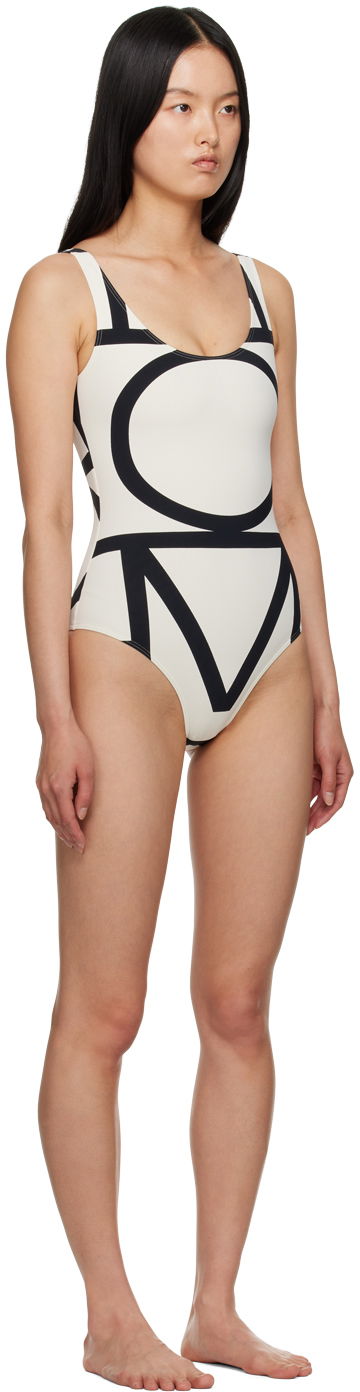 Бански TOTEME Monogram One-Piece Swimsuit Бяло | 223-842-795, 1