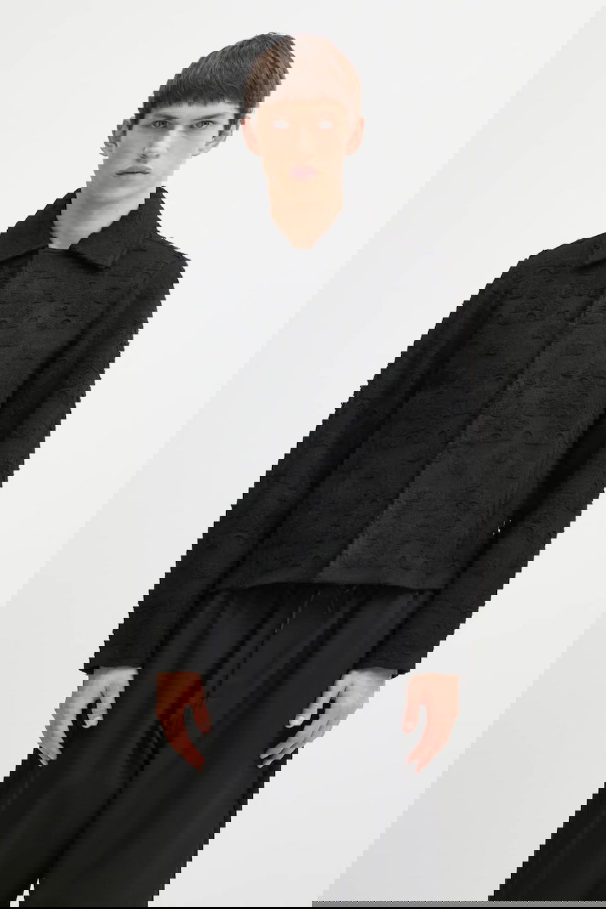 Яке ADER ERROR Textured Knit Collared Jacket Черно | BO01FWKT0706BK, 0
