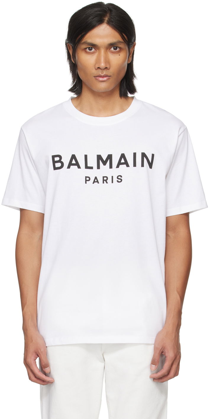 Тениска Balmain Printed T-Shirt Бяло | CH1EG000BB73, 0