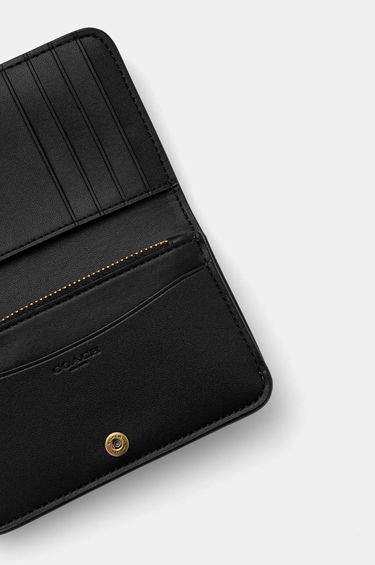Портфейл Coach Leather Slim Fold Wallet Черно | CR990, 1