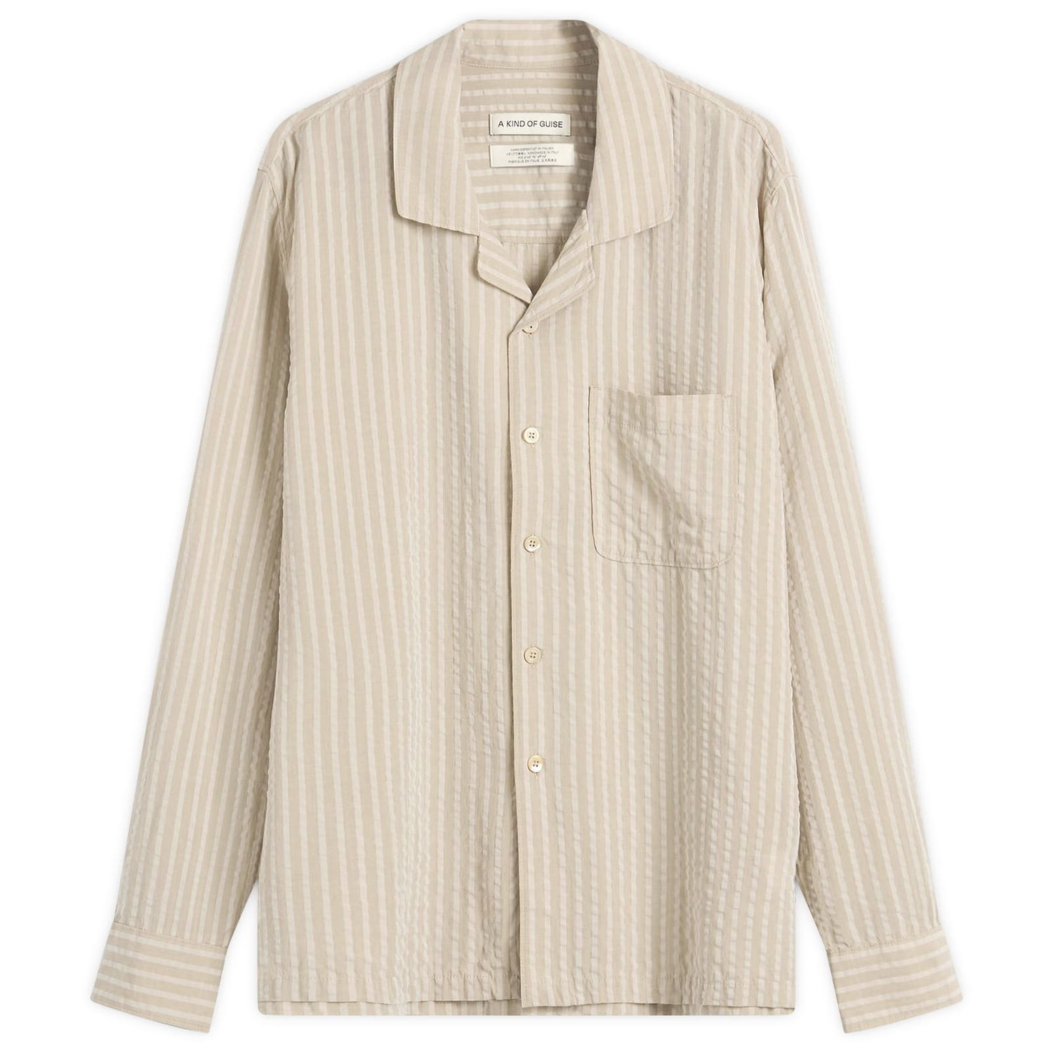 Риза A Kind of Guise A Kind of Guise Scopello Striped Shirt, Large Бежово | 140-13615-611, 1