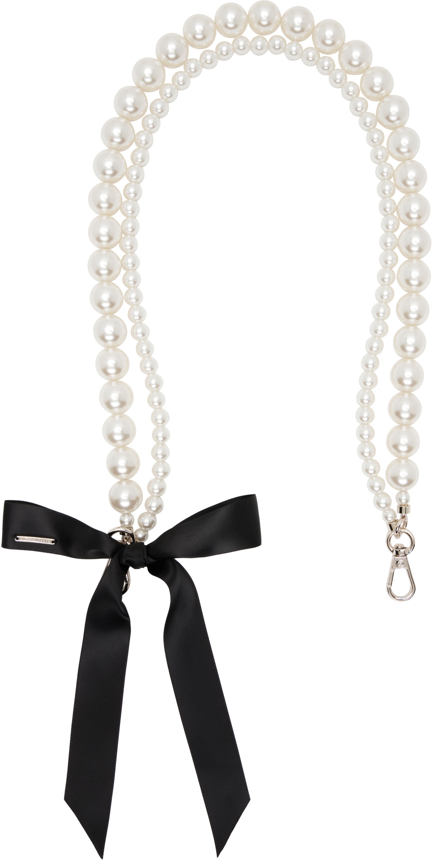 Ключодържатели Simone Rocha Simone Rocha Pearl Bow Bag Strap Черно | STRAP2R 0904, 0