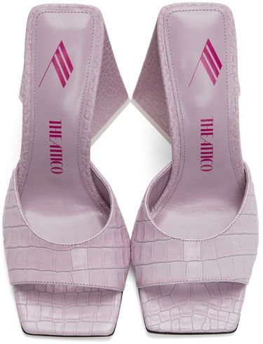 Грижа за обувките The Attico Attico Devon Heeled Mules Лилаво | 221WS000 EL002, 4