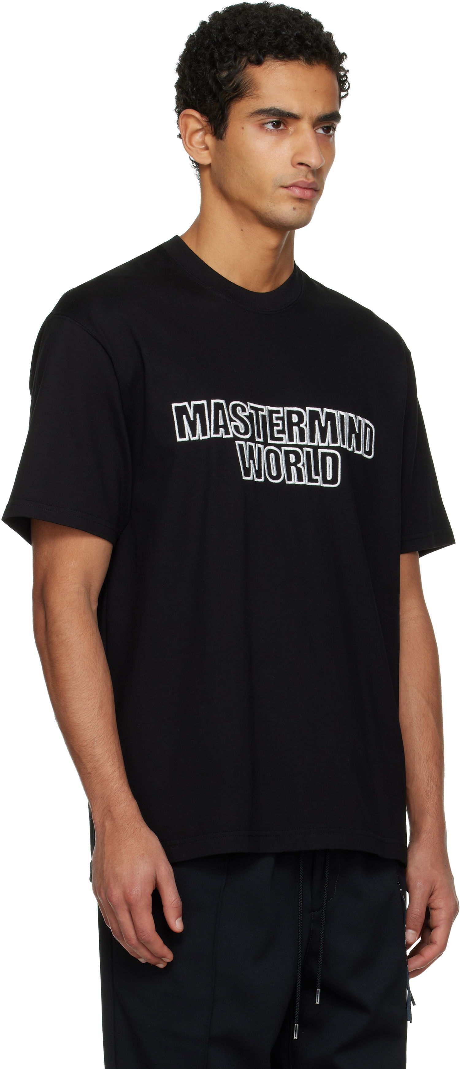 Тениска Mastermind WORLD MASTERMIND WORLD 3D Logo SS T-Shirt Черно | MW25S15-TS053-011, 1