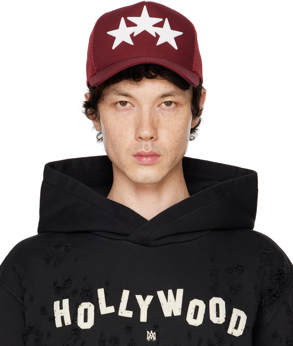 Шапка с козирка AMIRI AMIRI 3 Star Trucker Cap Червено | AMHATR1018, 0
