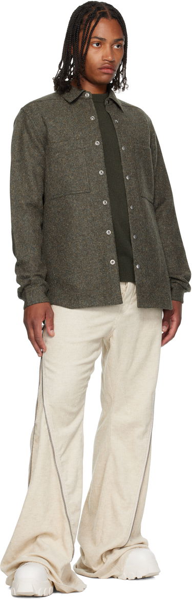 Риза Rick Owens Rick Owens Concordians Rugged Wool Shirt Зелено | RU02E1744 WRU, 3