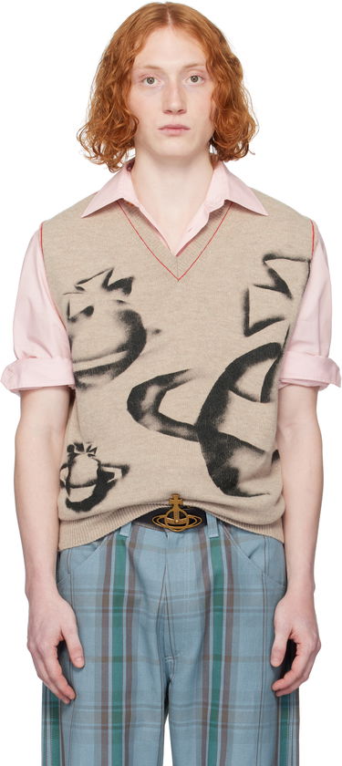 Пуловер Vivienne Westwood Vivienne Westwood Orbit Print Vest Бежово | 2701002A-Y0018-, 0