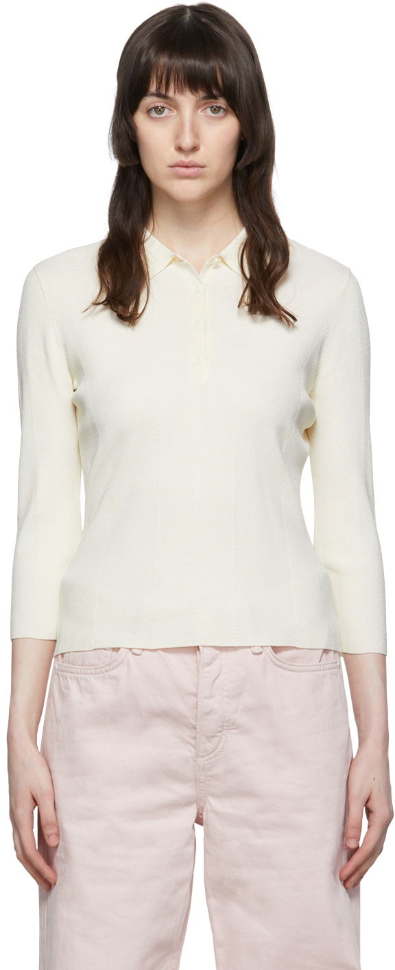 Поло тениска rag & bone Pacey Knit Polo Бяло | WAS22P049WB49, 0