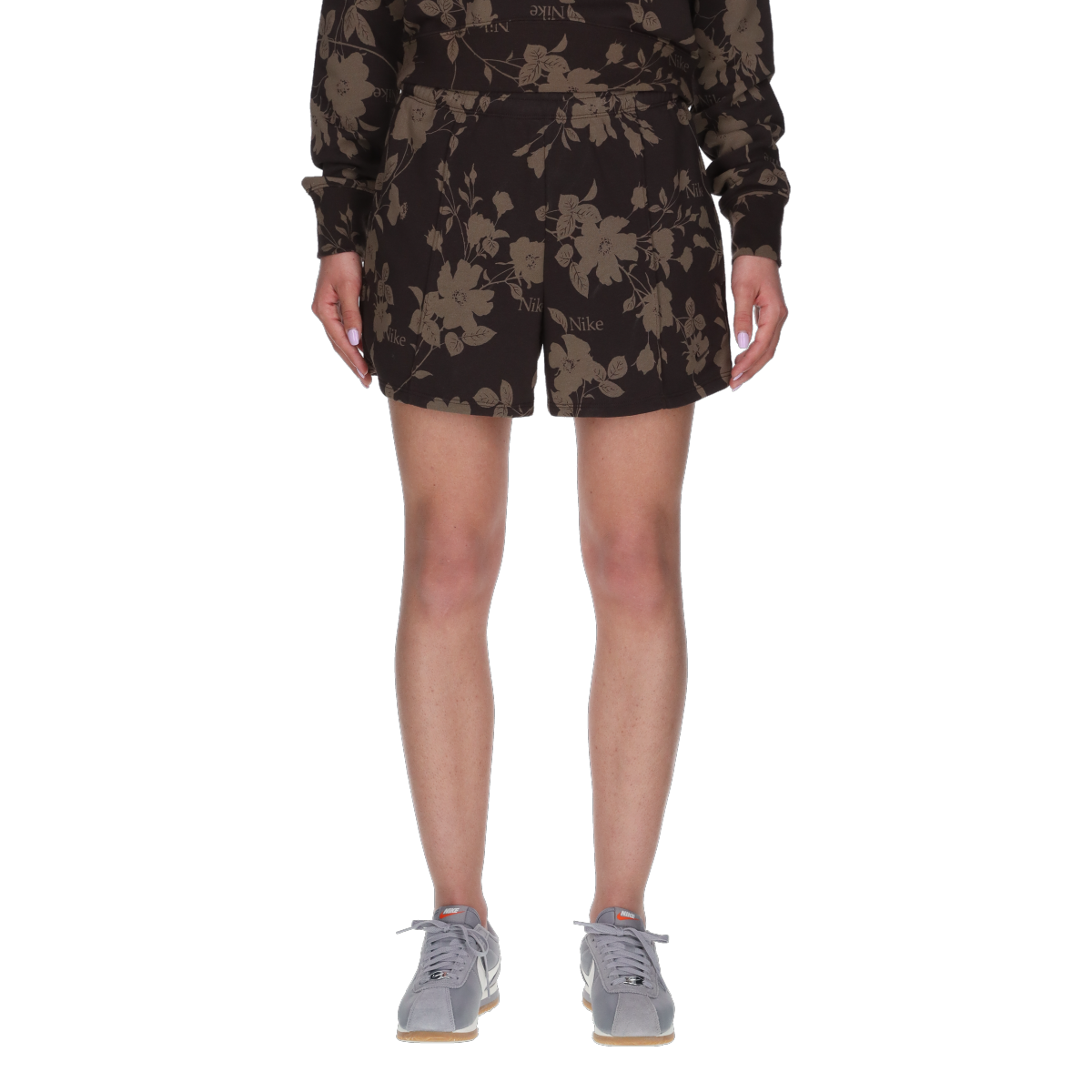 Къси панталони Nike Sportswear Floral-Print Shorts Кафяво | HQ5704-220, 0