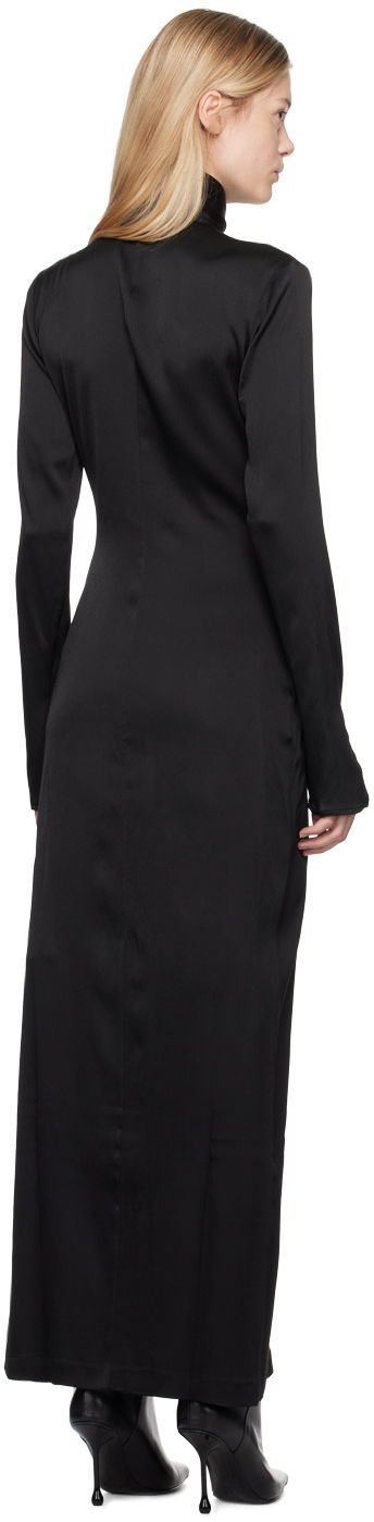 Pокля Blumarine Blumarine Cowl Neck Maxi Dress Черно | A422A470A, 2