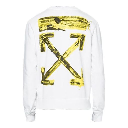 Суитчър Off-White Virgil Abloh Acrylic Arrows Sweatshirt Бяло | OMBA025F19E300100160