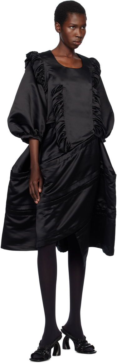 Pокля Comme des Garçons Comme des Garçons Satin Midi Dress Черно | RO-O006-S25, 3