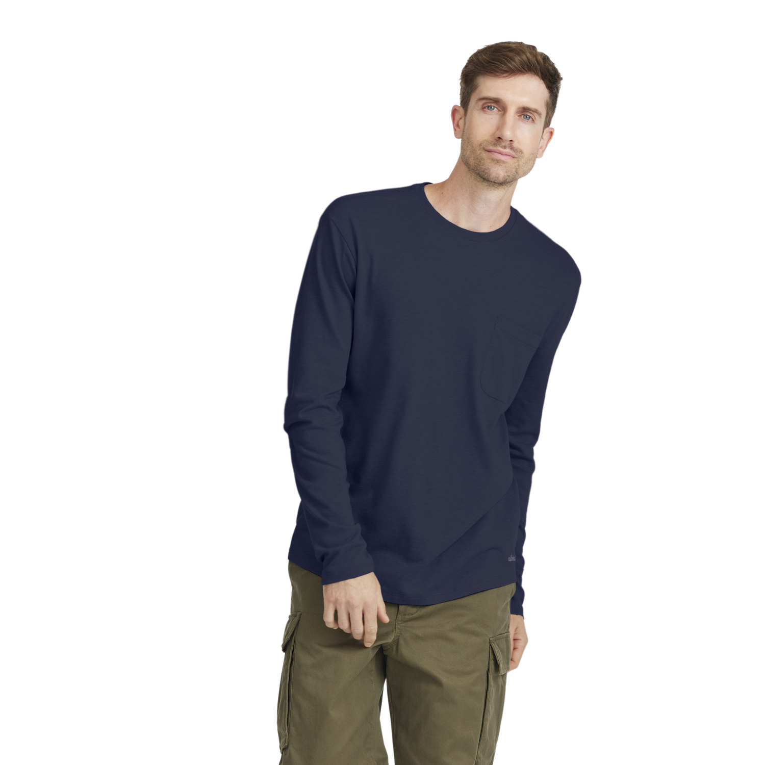 Тениска Allbirds Merino Long Sleeve Tee Small Тъмно синьо | A12110M, 0