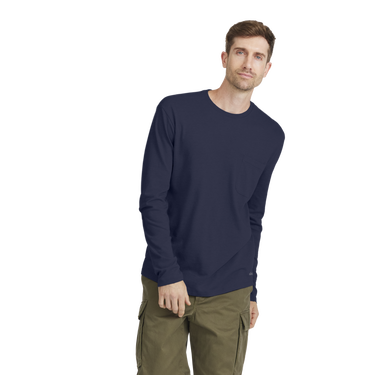 Тениска Allbirds Merino Long Sleeve Tee Small Тъмно синьо | A12110M, 0