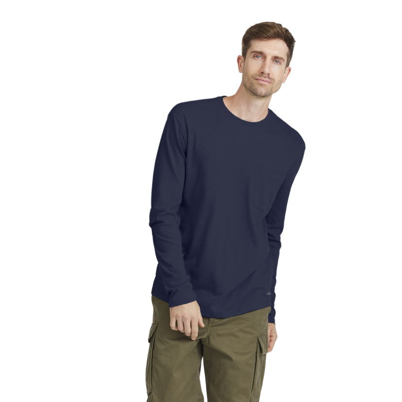 Тениска Allbirds Merino Long Sleeve Tee Small Тъмно синьо | A12110M