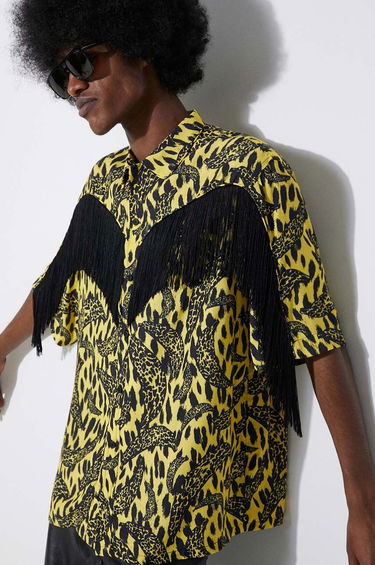 Риза Fiorucci Fiorucci Banimalier Print Fringed Shirt Жълто | M01FPTSH054VI01YW02, 5