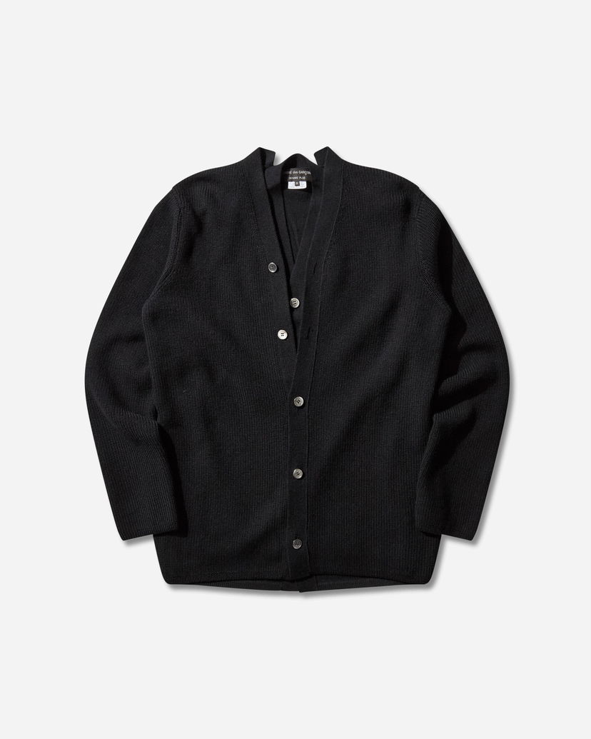 Пуловер Comme des Garçons Double Layered Wool Cardigan Черно | PP-N007-W25 1
