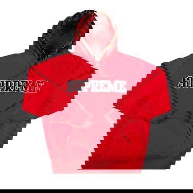 Суитчър Supreme Leopard Trim Hooded Sweatshirt Червено | FW21SW92 RED, 1