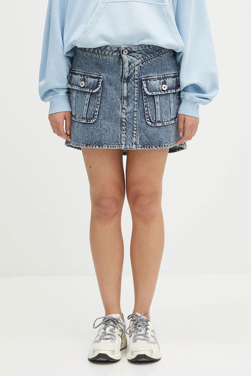 Пола JW Anderson JW Anderson Patch Pocket Mini Skirt Синьо | DK0026.PG1619.172