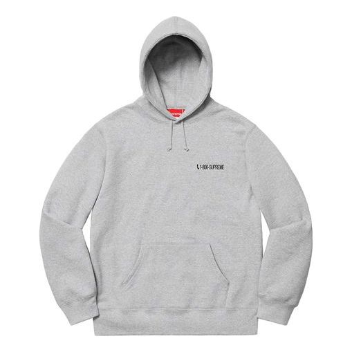 Суитчър Supreme 1-800 Hooded Sweatshirt Сиво | SUP-FW19-613, 0