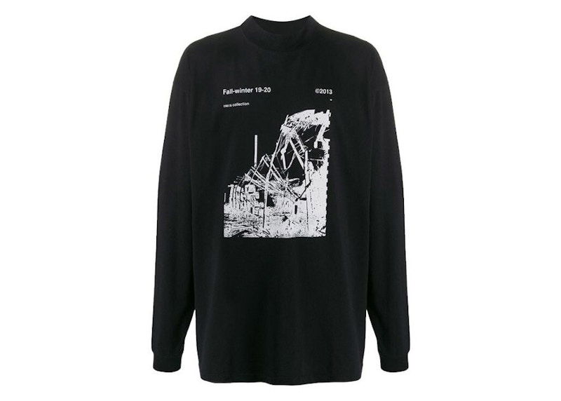Тениска Off-White Mirko Artist Over Long Sleeve T-Shirt Черно | OMAB032F191850131001
