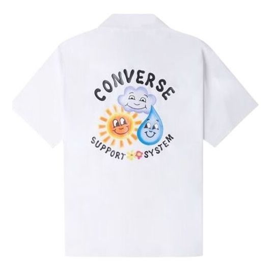 Поло тениска Converse Skate Woven Polo Shirt Бяло | 10024751-A02