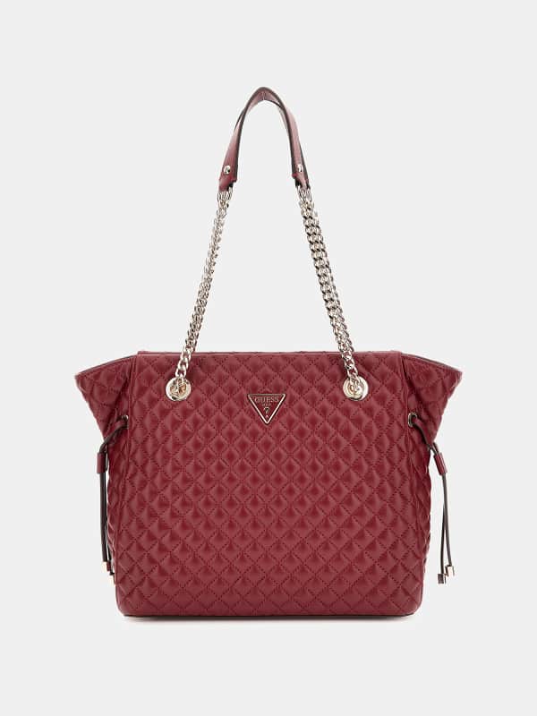 Голяма пазарска чанта GUESS Quilted Shopper Bag Червено | HWEQG954122, 0