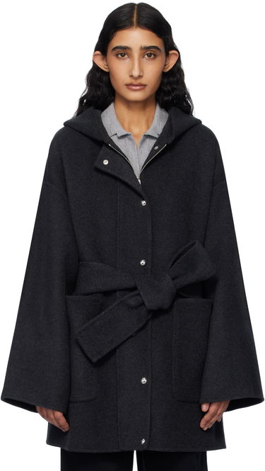 Палта Khaite Khaite Hessner Hooded Belted Coat Сиво | 7129547, 0