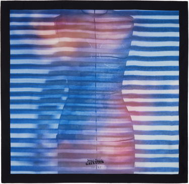 Шал Jean Paul Gaultier Jean Paul Gaultier 'The Air' Silk Scarf Синьо | 25/03-U-AC023-W027-565034, 1