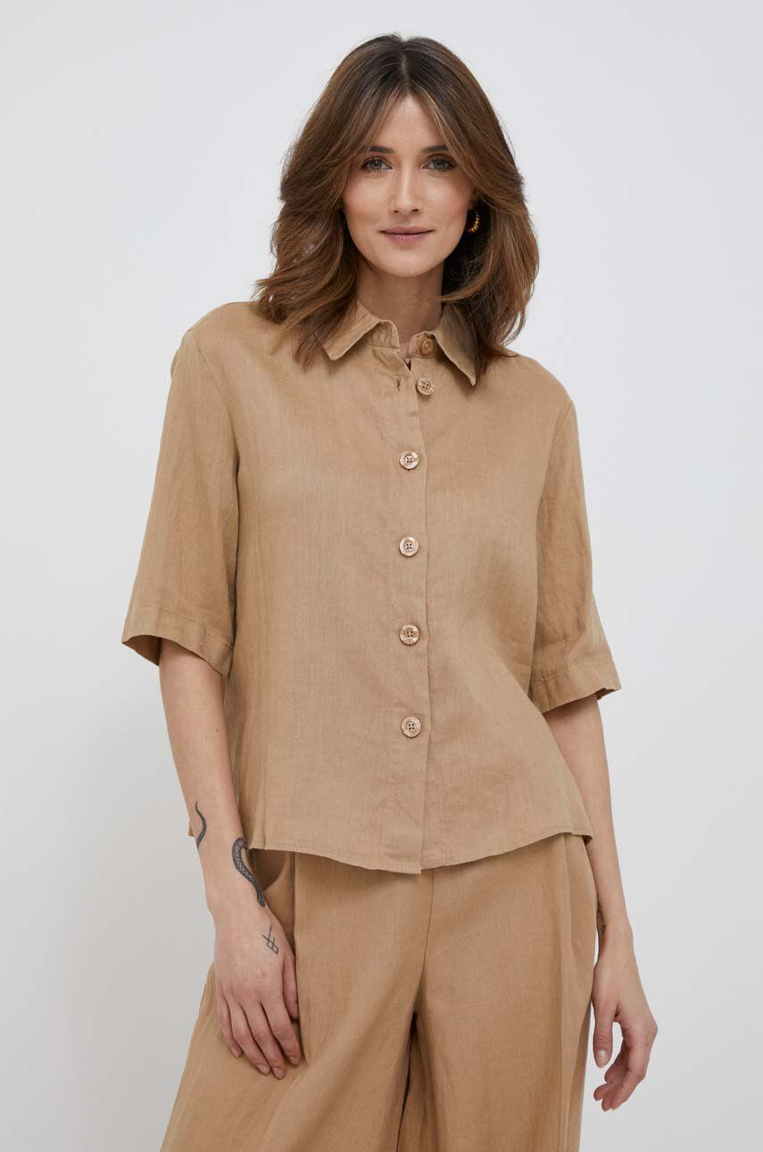 Риза United Colors of Benetton Shirt Бежово | 5BML5QB75.193, 0