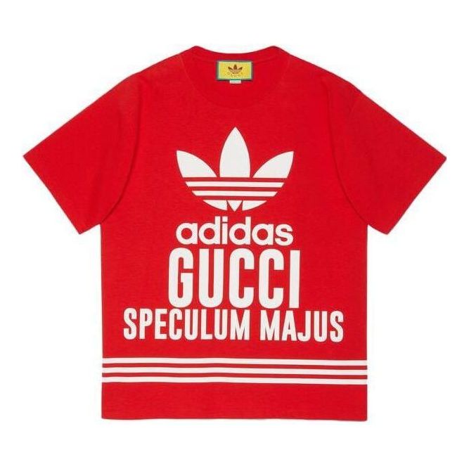 Тениска Gucci Cotton T-Shirt Червено | 616036-XJEW1-6229