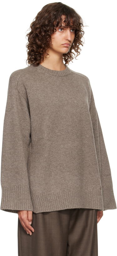 Пуловер Loulou de Saison Loulou de Saison Safi Cashmere Blend Sweater Кафяво | SAFI LDS, 1