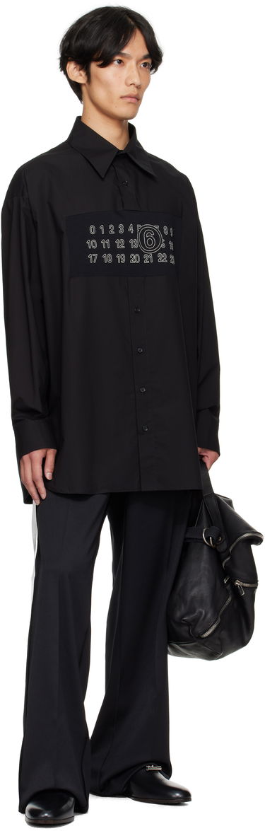 Риза Maison Margiela MM6 Maison Margiela Long Sleeve Shirt with Numbers Print Черно | SH0NH0014 M35256, 3