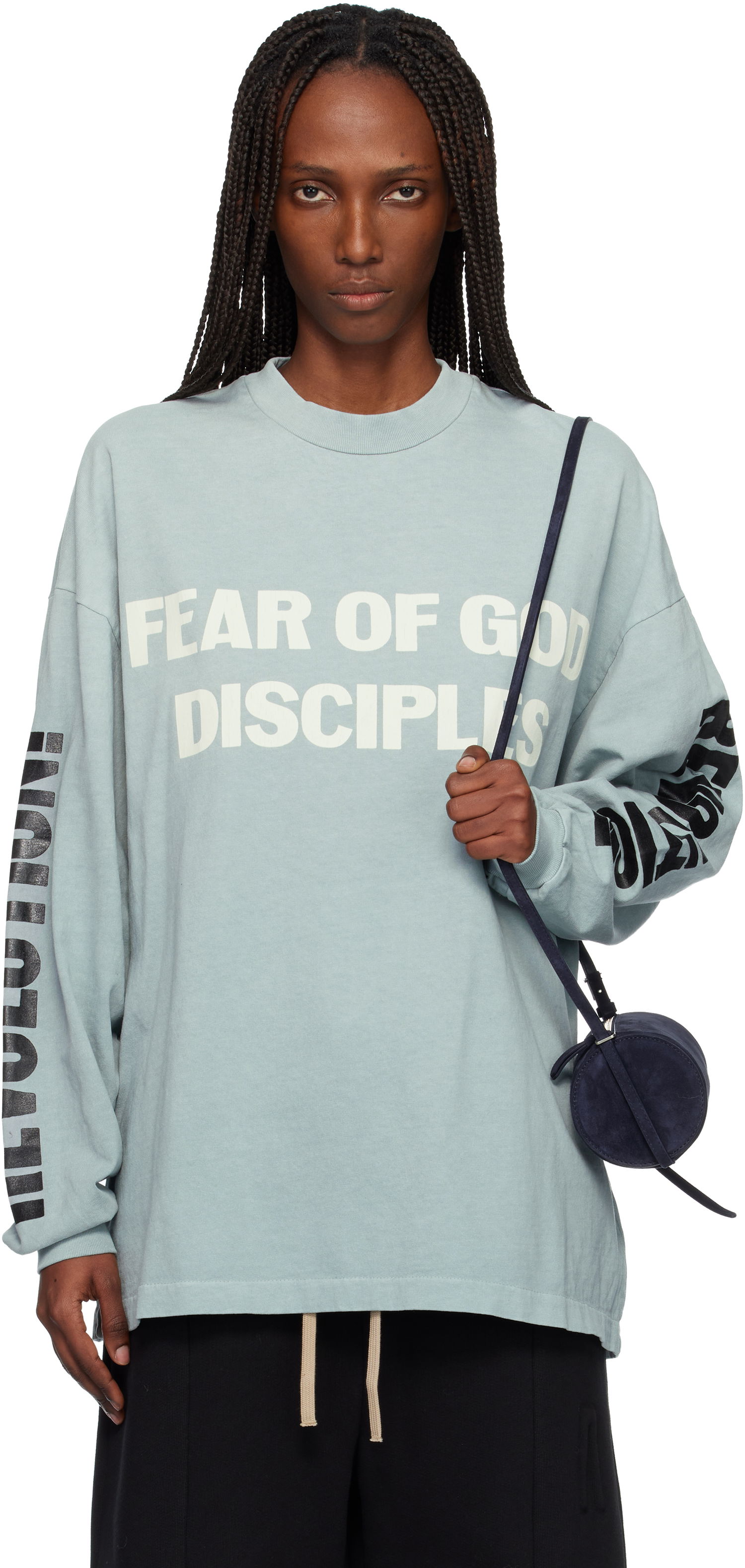 Тениска Fear of God Relaxed Long Sleeve 'Disciple' T-shirt Синьо | FG25FW10-10404HWJUS, 0