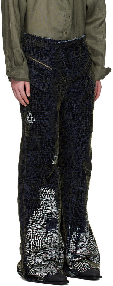 Панталони Ottolinger Ottolinger Flocked Velvet Printed Drawstring Lounge Pants Зелено | 1705302, 1